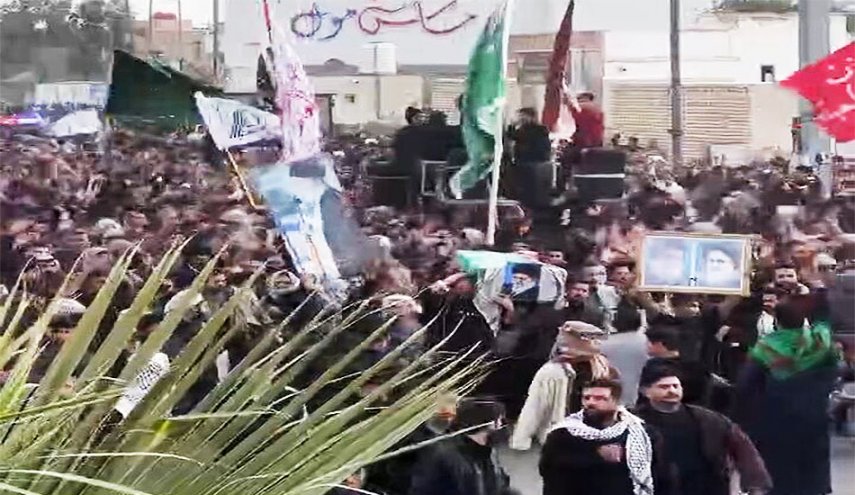 ميسان العراقیة تنتفض إدانة لجريمة اغتيال الشهيد السيد علي الخامنئي