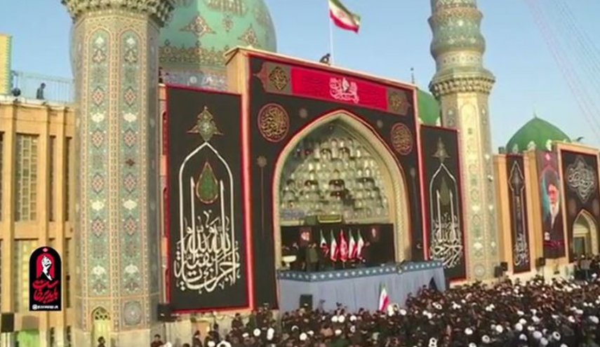 انطلاق مراسم التشييع الشعبي للإمام الشهيد في مدينة قم المقدسة