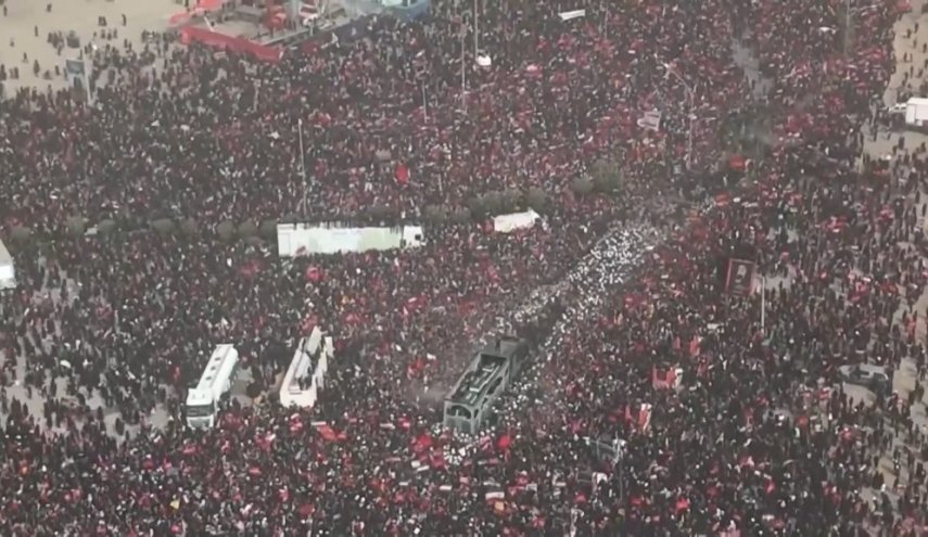  أكثر من 40 مليون مشارك في تشييع الشهيد الامام الخامنئي