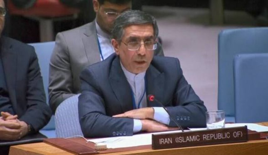 سفير ايران لدى الامم المتحدة: استمرار الأعمال غير القانونية من جانب اميركا وإسرائيل يهدد الأمن العالمي