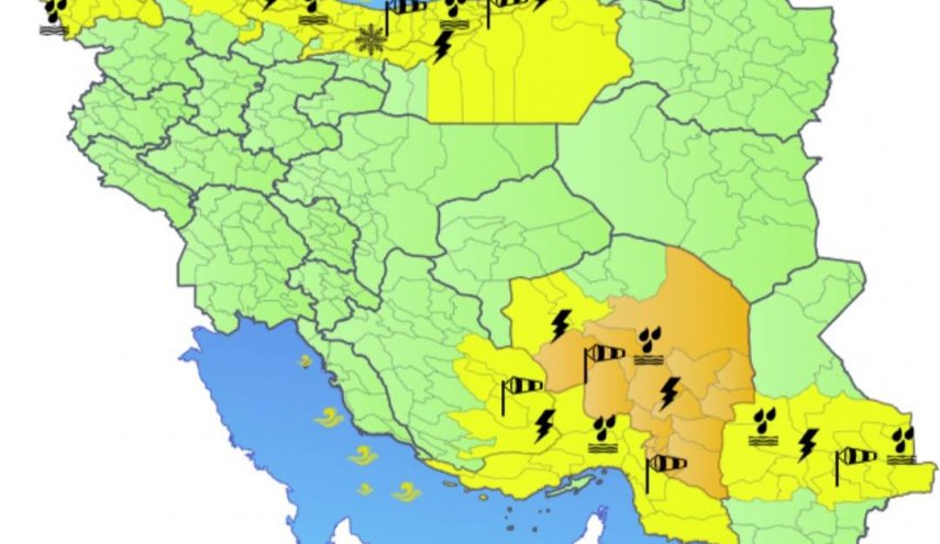 پیش بینی شدت فعالیت سامانه بارشی در ۴ استان