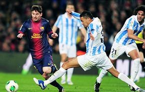 برشلونة يسقط في فخ التعادل أمام ملقة في الكأس