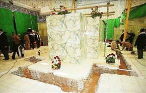 عکسی نادر از مراحل نصب ضریح جدید امام حسین (ع)