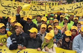 الالاف يتظاهرون في الرباط احتجاجا على الحكومة