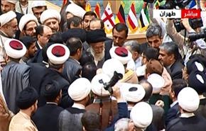 شور و اشتیاق علما برای دیدار با رهبر معظم انقلاب در اجلاس