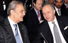 پذیرایی سعود الفیصل از فابیوس در منزل خود در پاریس