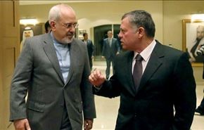 عکس دیدار ظریف و پادشاه اردن