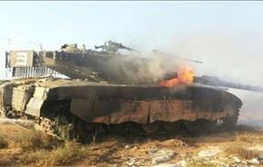 مقاومت فلسطین یک تانک صهیونیستها را هدف گرفت