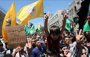 تصاویر اختصاصی از حمایت مردم کرانه باختری از غزه