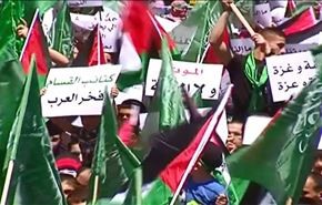 همبستگی مردم کرانه باختری با اهالی غزه + فیلم