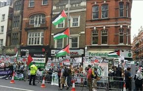 عشرات آلاف المتظاهرين في لندن تضامنا مع الشعب الفلسطيني