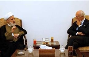 دیدار نماینده بان کی مون با معاون دبیرکل حزب الله