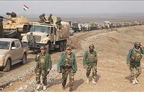 عناصر پیشمرگه کرد عازم عین العرب می شوند
