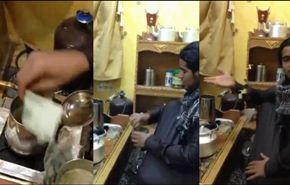 مقطع مستفز لسعودي يضع النقود داخل قهوة بدلا من الهيل