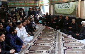 بالصور...الرئيس الايراني یشارك بمراسم اربعین الامام الحسین(ع)