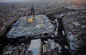 بالصور.. كربلاء من الجو وهي تحتضن الملايين من الزوار