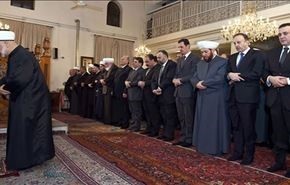 بالصوروالفيديو ..الاسد يشارك احتفالات المولد النبوي في دمشق