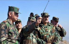 بازدید وزیر دفاع سوریه از خط مقدم جنگ با تروریسم