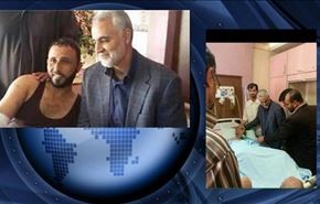 عیادت سردار سلیمانی از مجروحان عراقی + عکس