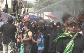 حرکت پیاده زائران به سوی کاظمین با وجود تهدیدهای امنیتی + فیلم
