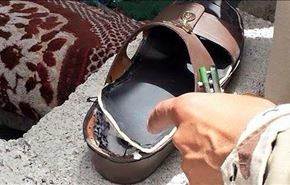 کشف دمپایی بمبگذاری شده در صنعا + عکس