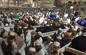 خاکسپاری تعدادی از قربانیان حادثه مکه +تصاویر