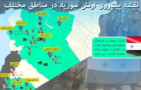 اینفوگرافیک؛ پیش‌روی‌های ارتش سوریه