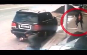 نجات از تصادف در سخت ترین شرایط + ویدئو