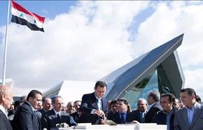 فیلم؛ بشار اسد در افتتاح پروژه بزرگ عمرانی دمشق