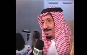 فرار ملک سلمان از پاسخ به یک سؤال +ویدیو با زیرنویس