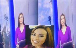 فيديو.. مذيعة تتعرض لموقف محرج على الهواء