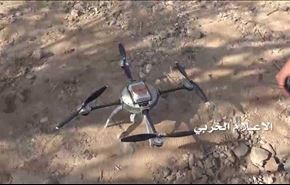 بالصور.. القوات اليمنية تنزال طائرة استطلاع سعودية في نجران