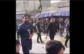 بالفیديو..مسيحيون عراقيون يقدمون العزاء بالامام الحسين(ع)