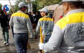 پاکبانان مشهدی و کاروان کشمیر در راه کربلا +عکس