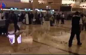 شاهد بالفيديو؛ #طفح_المجاري_بمطار_جدة