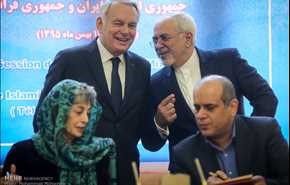 دیدار و کنفرانس مطبوعاتی وزیران خارجه ایران و فرانسه | تصاویر
