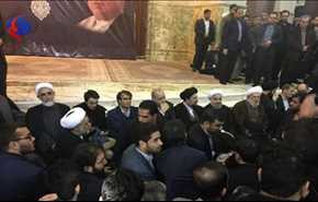 حضور رئیس جمهوری درمراسم چهلم آیت الله هاشمی