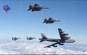 پرواز بمب‌افکن‌های B-1B آمريکا بر فراز شبه‌جزيره کره