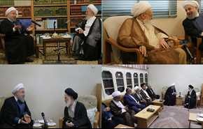رئیس جمهوری با مراجع عظام تقلید در قم دیدار کرد