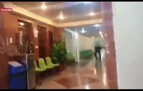 فیلم دیده نشده از لحظه نجات کارمند مجلس توسط نیروهای سپاه
