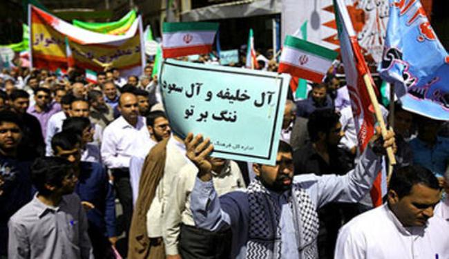 تظاهرات في ايران تنديدا بقمع المدنيين البحرينيين