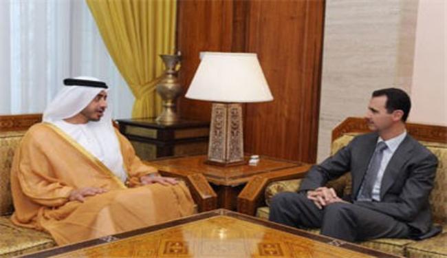 الرئيس السوري يلتقي وزير خارجية الإمارات