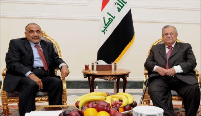 طالباني يسمي عادل عبد المهدي نائبا أولا له