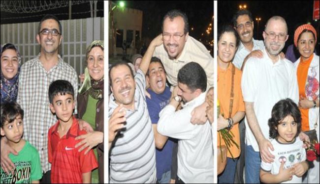 الفرحة عمت البحرين بالافراج عن الكوادر الطبية