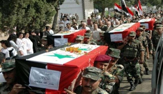 تشييع جثامين 13 عنصر امن ومقتل نجل مفتي سوريا