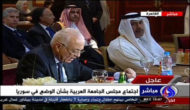 الجامعة العربية تطالب بارسال قوات عربية ودولية الى سوريا