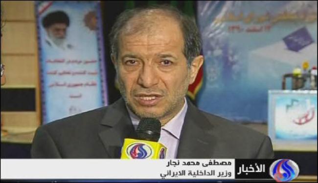 وزير الداخلية الايراني: تصويت مكثف في انحاء البلاد