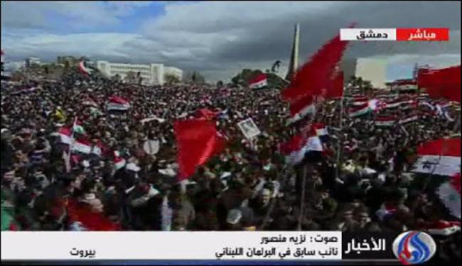 الشعب السوري مع الاصلاحات ويدعم المقاومة والممانعة
