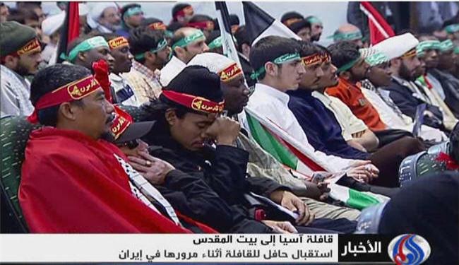 طهران تحتفي بقافلة بيت المقدس
