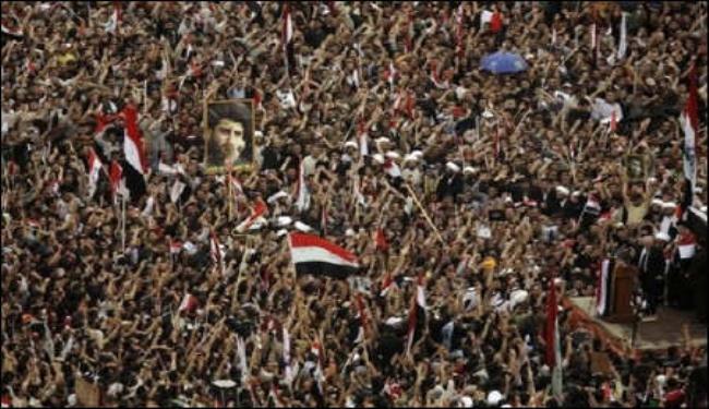تظاهرات تيار الصدرفي الذكرى الـ 9 لإحتلال العراق